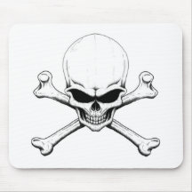 skull and crossbones mousepad