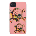 SKULL AND CROSSBONES NEON YELLOW AND PINK iPhone 4 Case-Mate CASES
