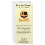 Skull and Crossbones. Orange and Black. Custom rack cards