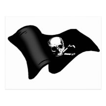 Skull and crossbones Pirate flag Post Cards