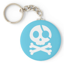 Skull and Crossbones Pirate Keychain