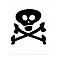 Skull and Crossbones Postcard