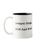 Skull and Crossbones with Funny Pirate Saying mugs