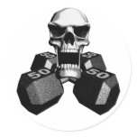 Skull and Dumbbells stickers