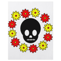 Skull and Flowers