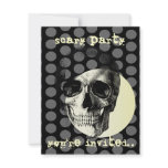 skull and full moon halloween scary