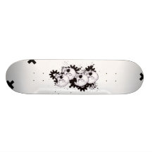 Skull and Gears Skateboard Deck