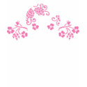 Skull and Pink Flower Pattern t-shirts