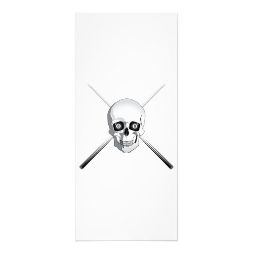 Skull and Pool Cues Rack Card Template