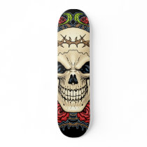 Skull and Roses with Crown Of Thorns by Al Rio Skate Board Deck