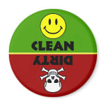 Skull and Similie Clean Dirty Dishwasher Magnet magnets
