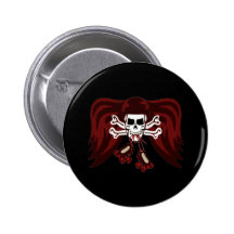 skull and skates buttons