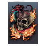 Skull and Snake Tattoo Cards