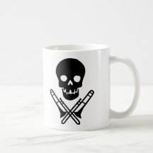 skull and trombones mug
