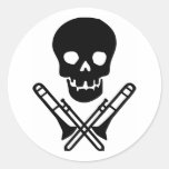 skull and trombones stickers
