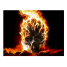 Skull Atomic Bomb Post Cards
