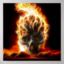 Skull Atomic Bomb Poster