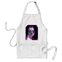 SKULL BEACH BABE GRAPHIC PRINT APRON