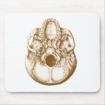 Skull Below Sepia Mouse Pads