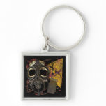 Skull Biohazard keychains