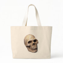 Skull bone tote bags