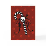 Skull Candy Cane Card