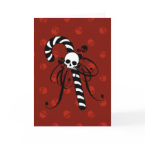 Skull Candy Cane Card