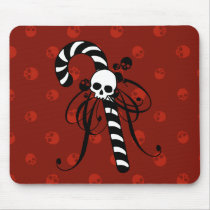 Skull Candy Cane Mousepads