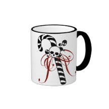 Skull Candy Cane Mugs