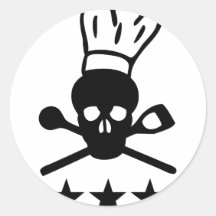 skull chef icon stickers