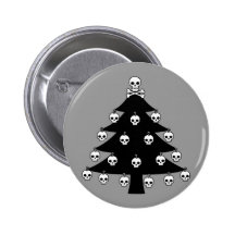 Skull Christmas Tree Buttons