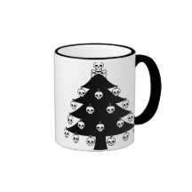 Skull Christmas Tree Coffee Mugs