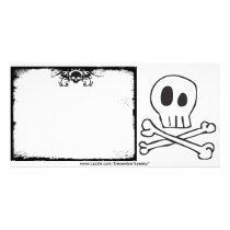 Skull & cross bones custom photo card