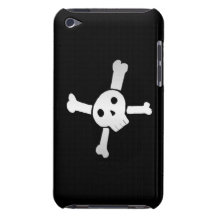 Skull Cross white iPod Touch Case