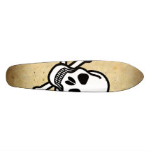 Skull & Crossbone Skateboard Oldschool