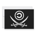 Skull & Crossbones Anti-Copyright Copyleft Flag invitations