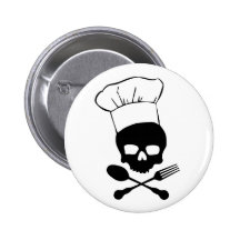 Skull & Crossbones Chef Buttons