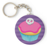 Skull Cupcake (pink) - Keychain