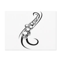 Skull Design Merchandise Postcards