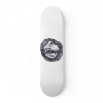 Skull drawing imaginary animal sketch skate board decks