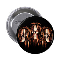 Skull Dreadlocks Buttons
