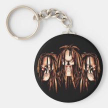Skull Dreadlocks Keychain