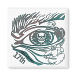 Skull Eye 17th Birthday Gifts Magnet