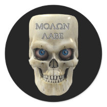 Skull Face Molon Labe Sticker