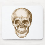 Skull Face Sepia Mouse Pads