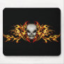 Skull Flames   Mousepad - black back