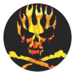 skull flames stckers stickers