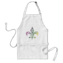 Skull Fleur De Lis Apron