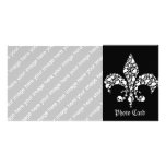 Skull Fleur De Lis photo cards