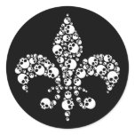 Skull Fleur De Lis stickers